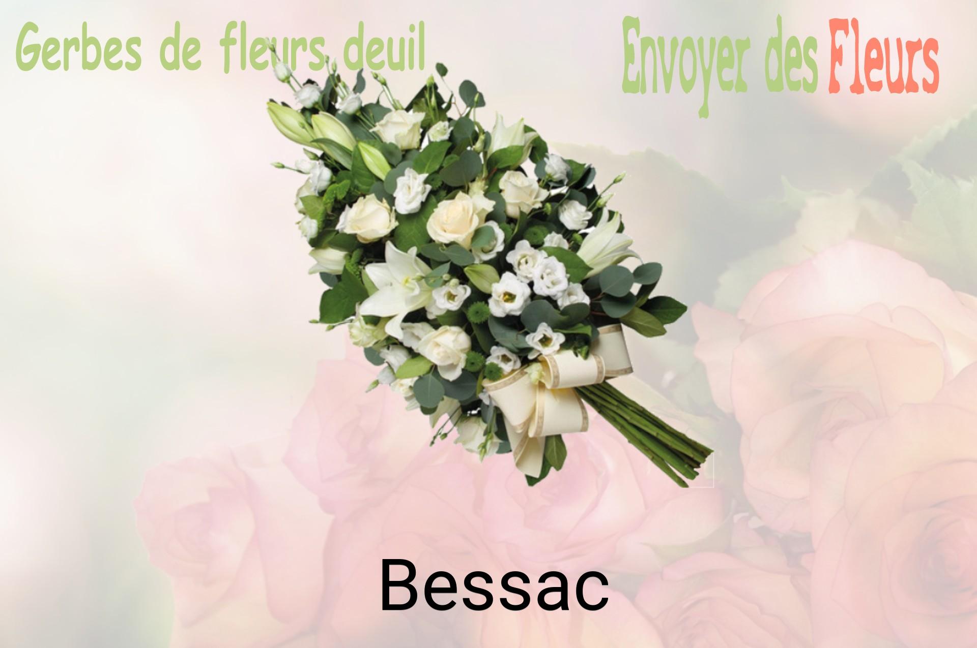 Gerbe de fleurs de deuil livrée à Bessac